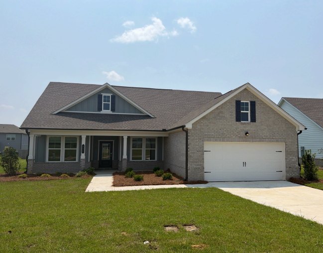 Front exterior of the new-build home in Kathleen, GA