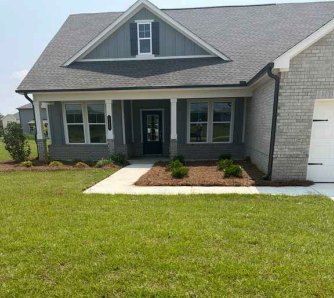 Covered front porch and entry